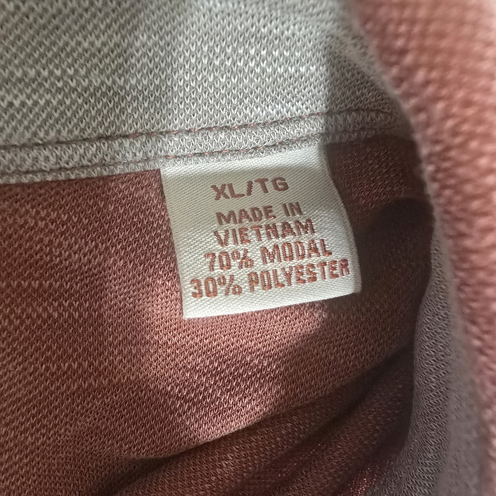 Tommy Bahama Modal Blend Polo Shirt XL Heathered Salmon Gray Golf Travel Preppy - Picture 5 of 13
